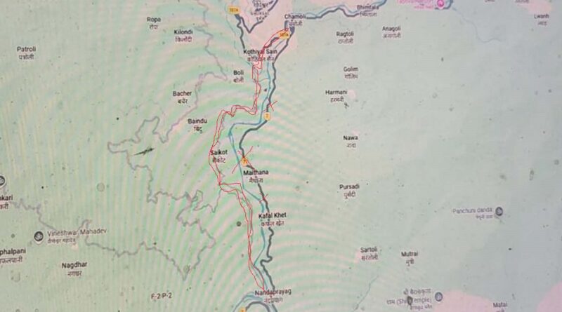 nandprayag traffic diversion night restriction